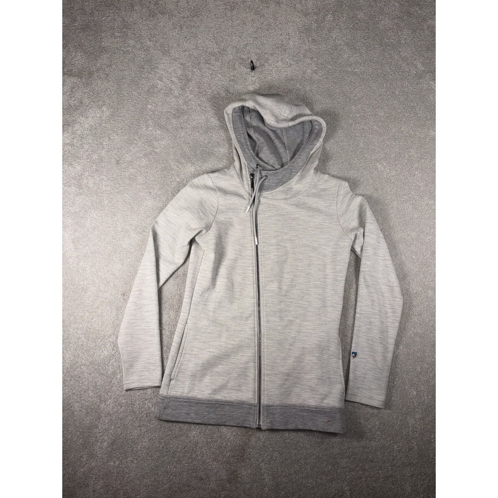 Kuhl Sweater Womens Extra Small XS Arva Capuche Zip Up Hoodie 4249 Heather Gray